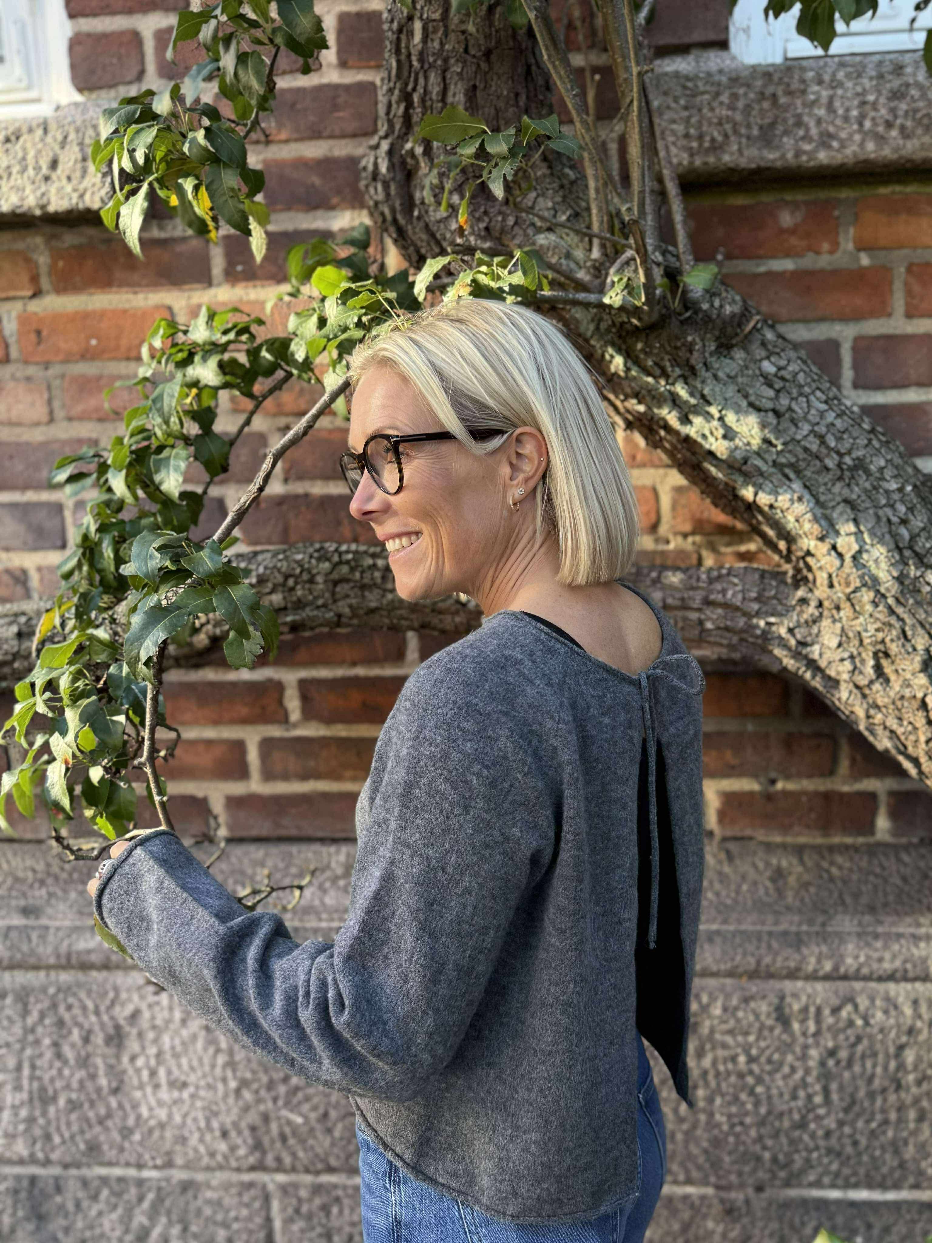 PCJIKO Knit Cardigan - Medium Grey Melange